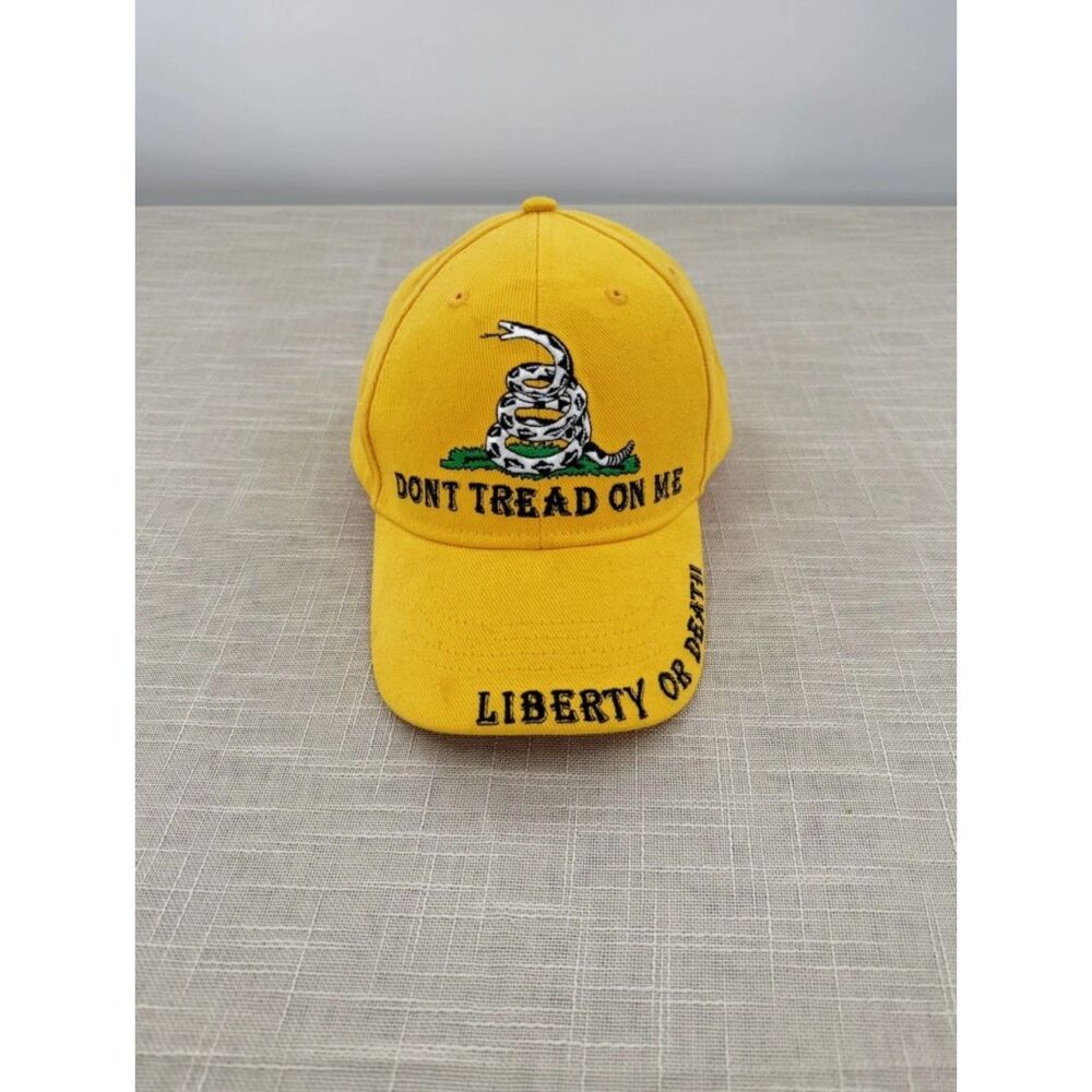 Don’t Tread on Me Hat Yellow Cotton One Size